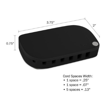 Fleming Supply Desktop Cable Organizer Management for 7 Wires, Non-Slip Base, Holds Computer, Charging, Power Cords 744890GJR